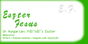 eszter fesus business card